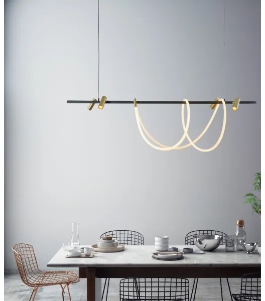 Lustră LED pe cablu Zuma Line 2200277L BALBO LED/67,5W/230V 2700-6000K + telecomandă