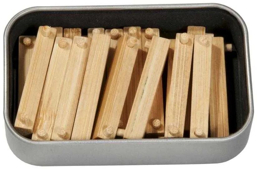 Joc logic IQ din lemn bambus in cutie metalica-2