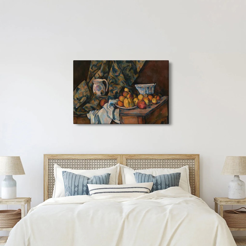 Tablou - Paul Cézanne, Still Life with Apples and Peaches, reproducere (90x60 cm)