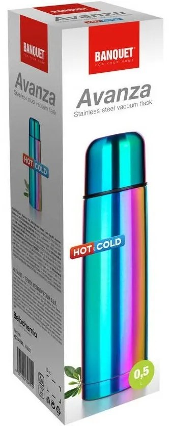 Termos din oțel inoxidabil Banquet Avanza 0,5 l ,iridescent mat, 0,5 l