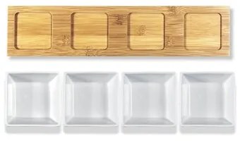 Set de servire 5 piese Lamart LT9020 Bamboo, 38 x9 cm