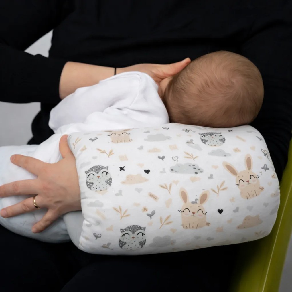 Perna alaptare cu husa bumbac Kidizi Manson Forest Friends