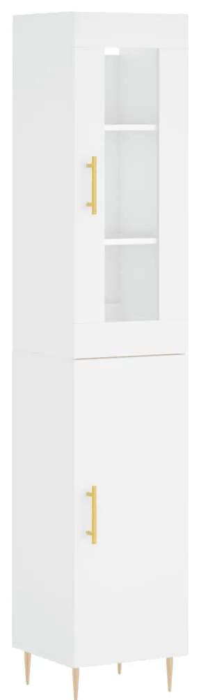3199161 vidaXL Dulap înalt, alb, 34,5x34x180 cm, lemn prelucrat