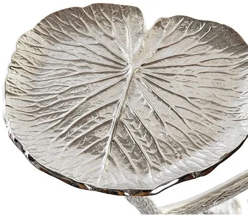 Masuta Leaf din metal argintiu 85 cm
