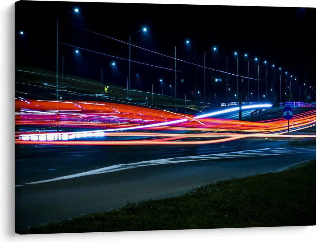 Tabloul orașului nocturn (70x50 cm)