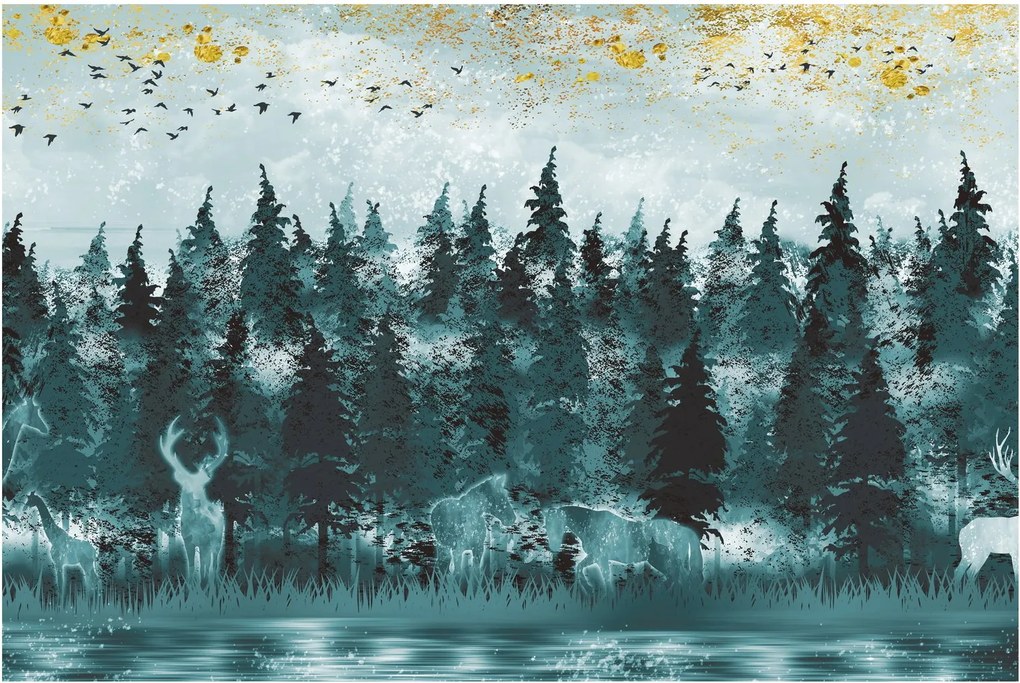 Tablou - Animale din pădure (90x60 cm)