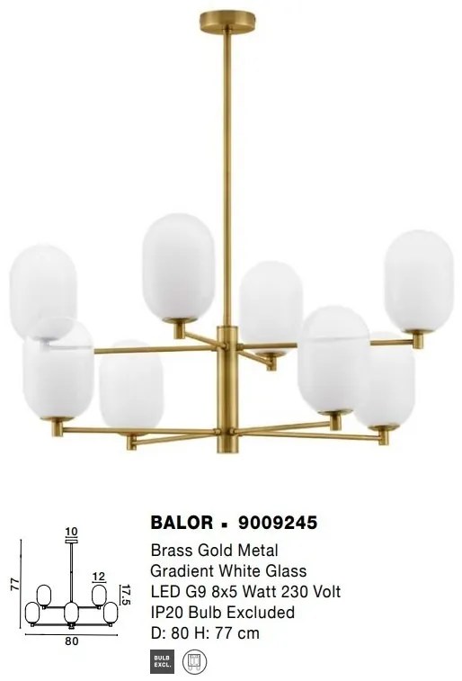 Lustra moderna design deosebit cu 8 de surse de lumina BALOR