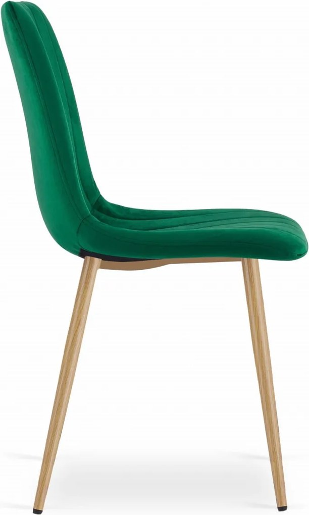 Oferta Scaun de catifea verde LAVA II. calitate secondară
