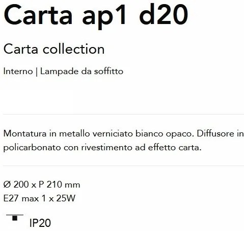 Aplica de perete stil minimalist Carta ap1 d20