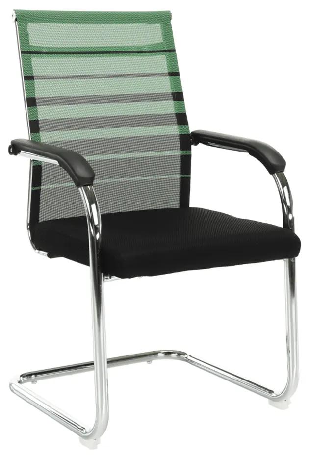 Scaun de şedinţă, verde/negru, ESIN