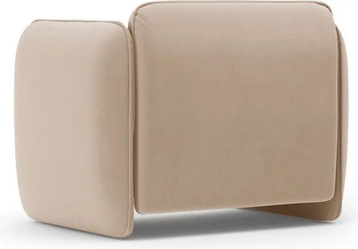 Fotoliu maro cu tapițerie din catifea Georgia – Micadoni