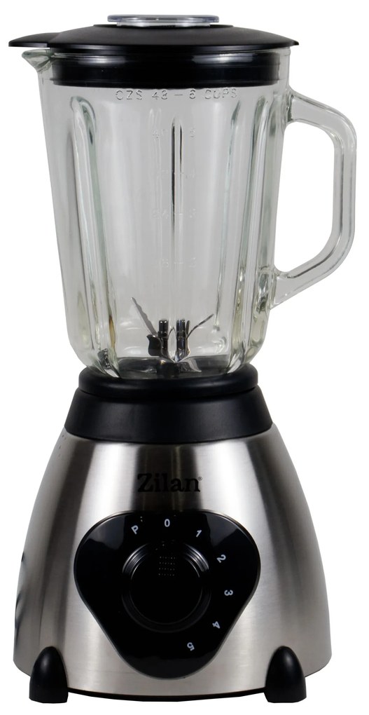 Blender de masa inox, cana sticla 1.5l, 5 trepe + 1 functie pulse, putere 600w / ZLN 2782