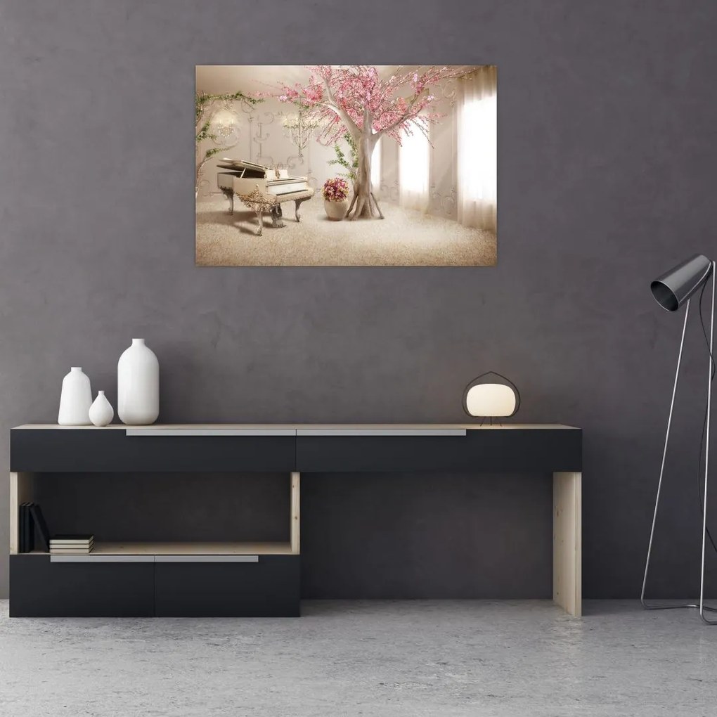 Tablou - Interior de vis cu pian (90x60 cm)