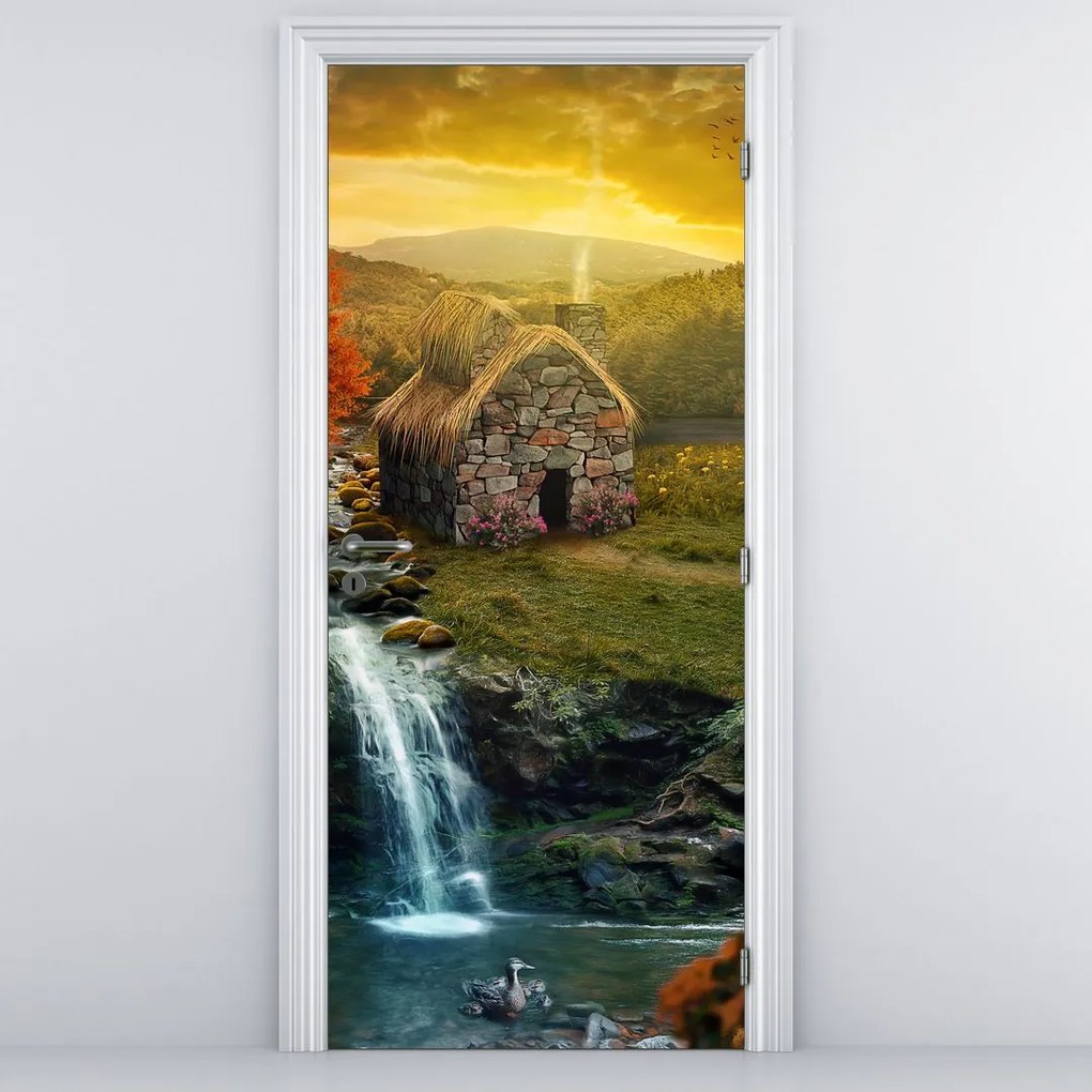 Fototapet pentru ușă - Casuța din povesti (95x205cm)