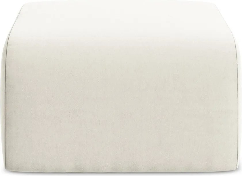 Taburet bej cu tapițerie din catifea Lani – Makamii