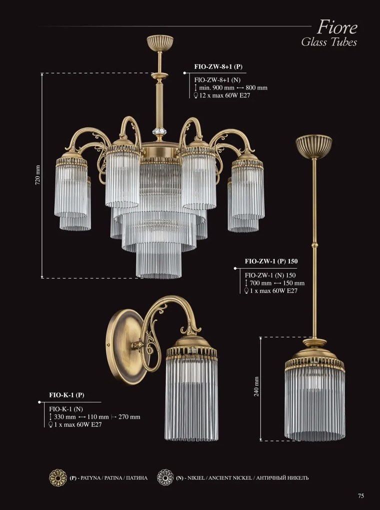 Lustra design clasic realizata manual Fiore, 15cm