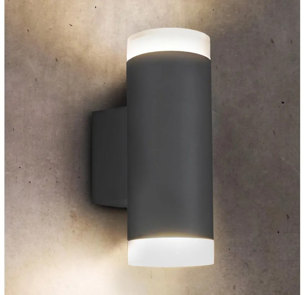 Aplică de exterior Brilagi MATERA 2xGU10/30W/230V antracit IP54