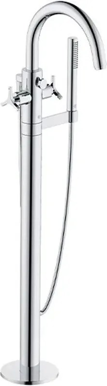 Baterie cada dus freestanding Kludi Nova Fonte Deco crom lucios