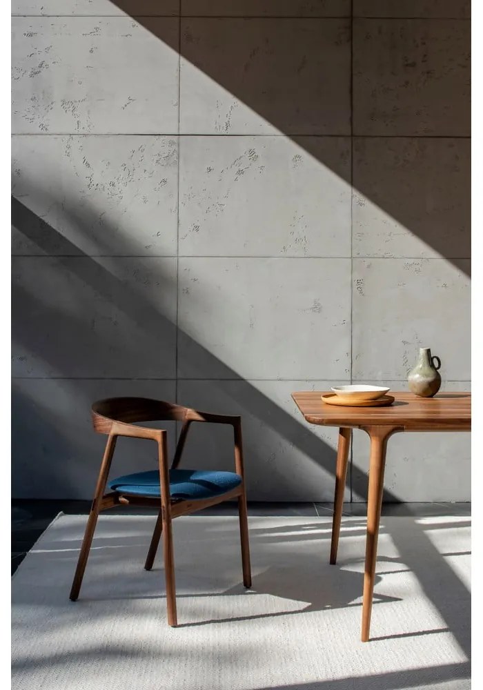 Scaun de dining albastru/maro Muna – Gazzda