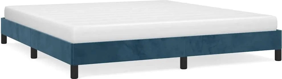 vidaXL Cadru de pat fără saltea, albastru închis, 180x200 cm, catifea