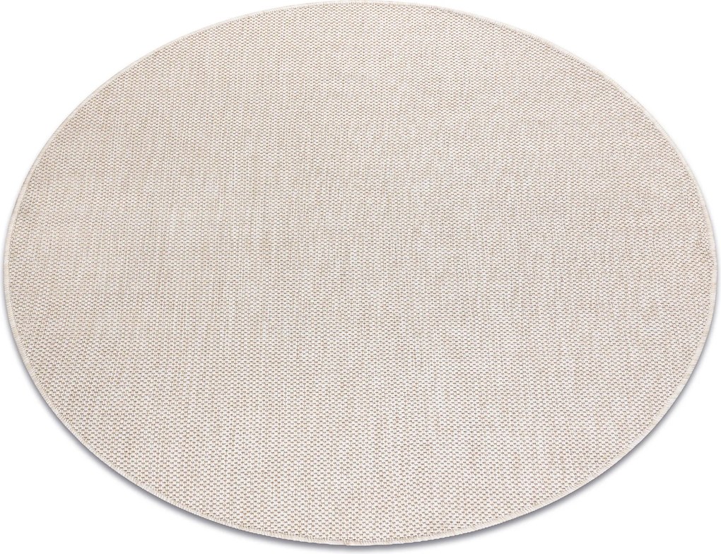 Covor SISAL SION cerc A5165A Melanj țesute plate ecru / cremă