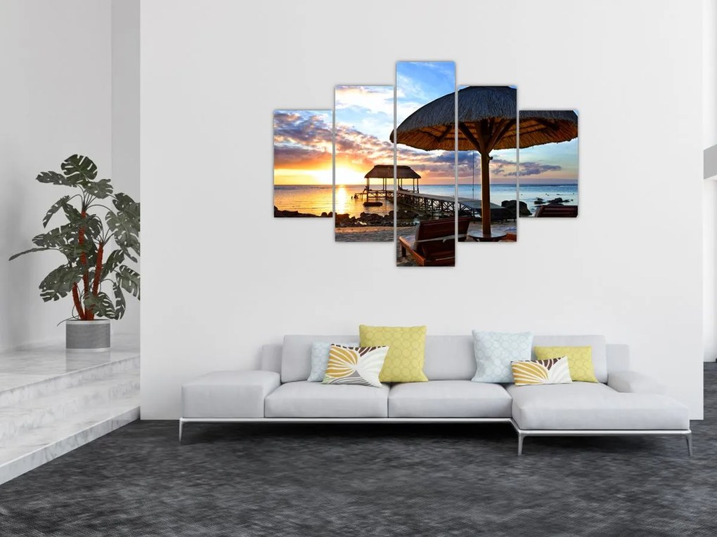 Tablou - Apus de soare în Mauritius (150x105 cm)