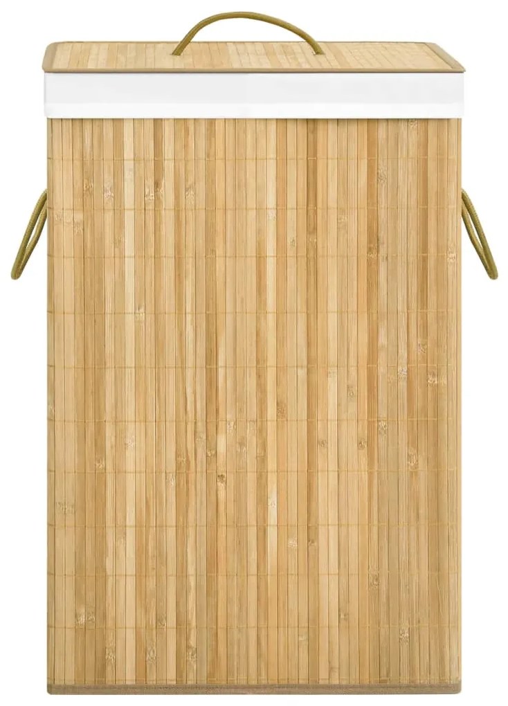 Cos de rufe din bambus, 72 L 1, Maro deschis, 40 x 30 x 60 cm