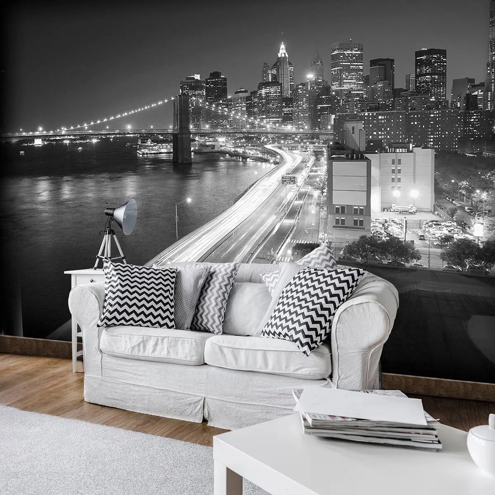 Fototapet - New York Brooklyn Bridge City (254x184 cm)