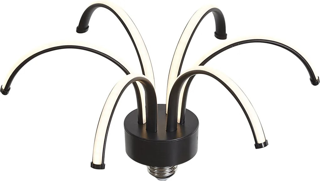 Lampă decorativă LED E27 neagră 6W 450 lm 3000K