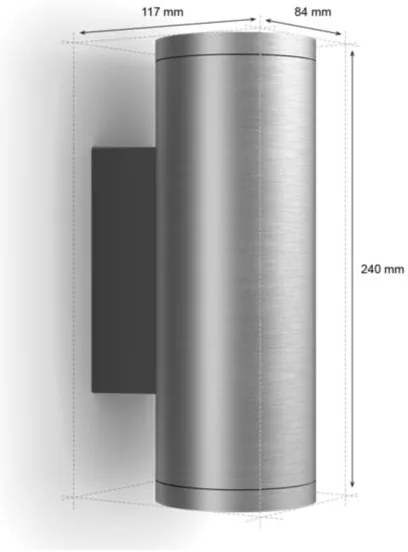 Corp de iluminat LED RGB de exterior Philips 17463/47/P7 Hue APPEAR 2xLED/8W/230V IP44