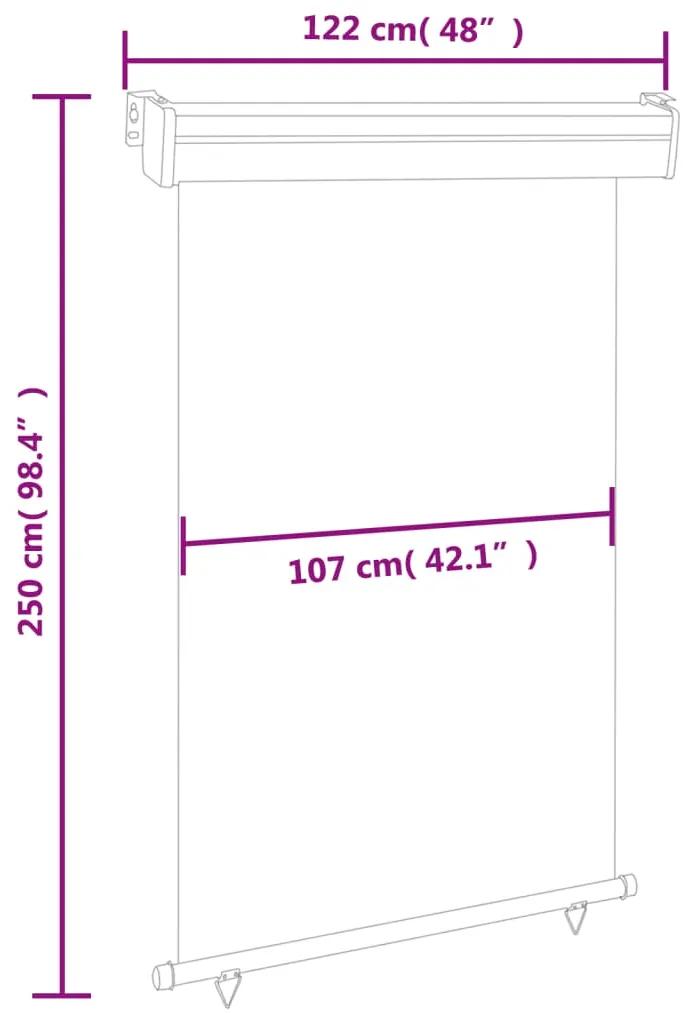 Copertina laterala de balcon, crem, 117x250 cm Crem, 117 x 250 cm