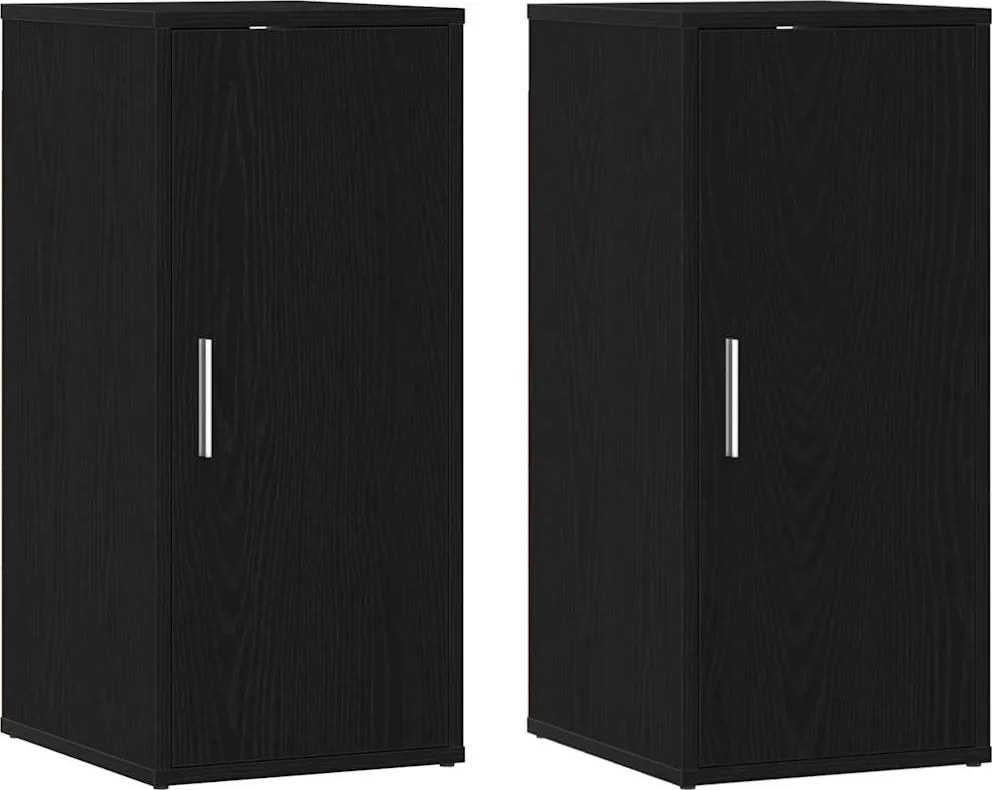 vidaXL Dulapuri pantofi 2 buc Stejar negru 32x35x70 cm Lemn prelucrat