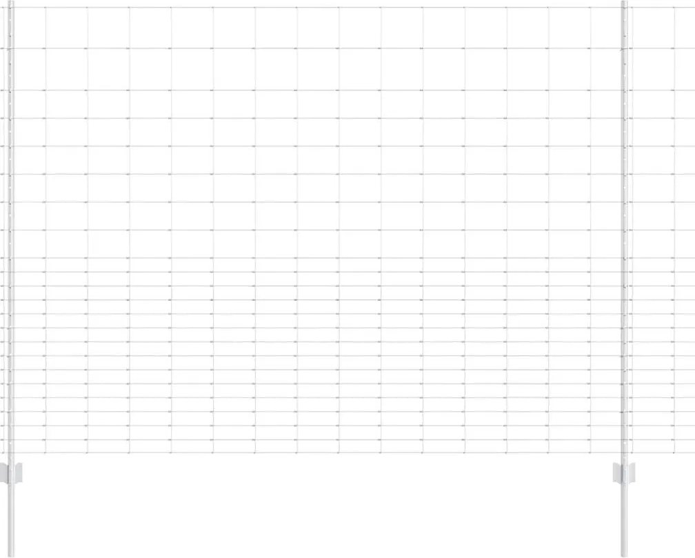 vidaXL Gard cu Stâlp Argintiu 1,6 x 25 m Oțel