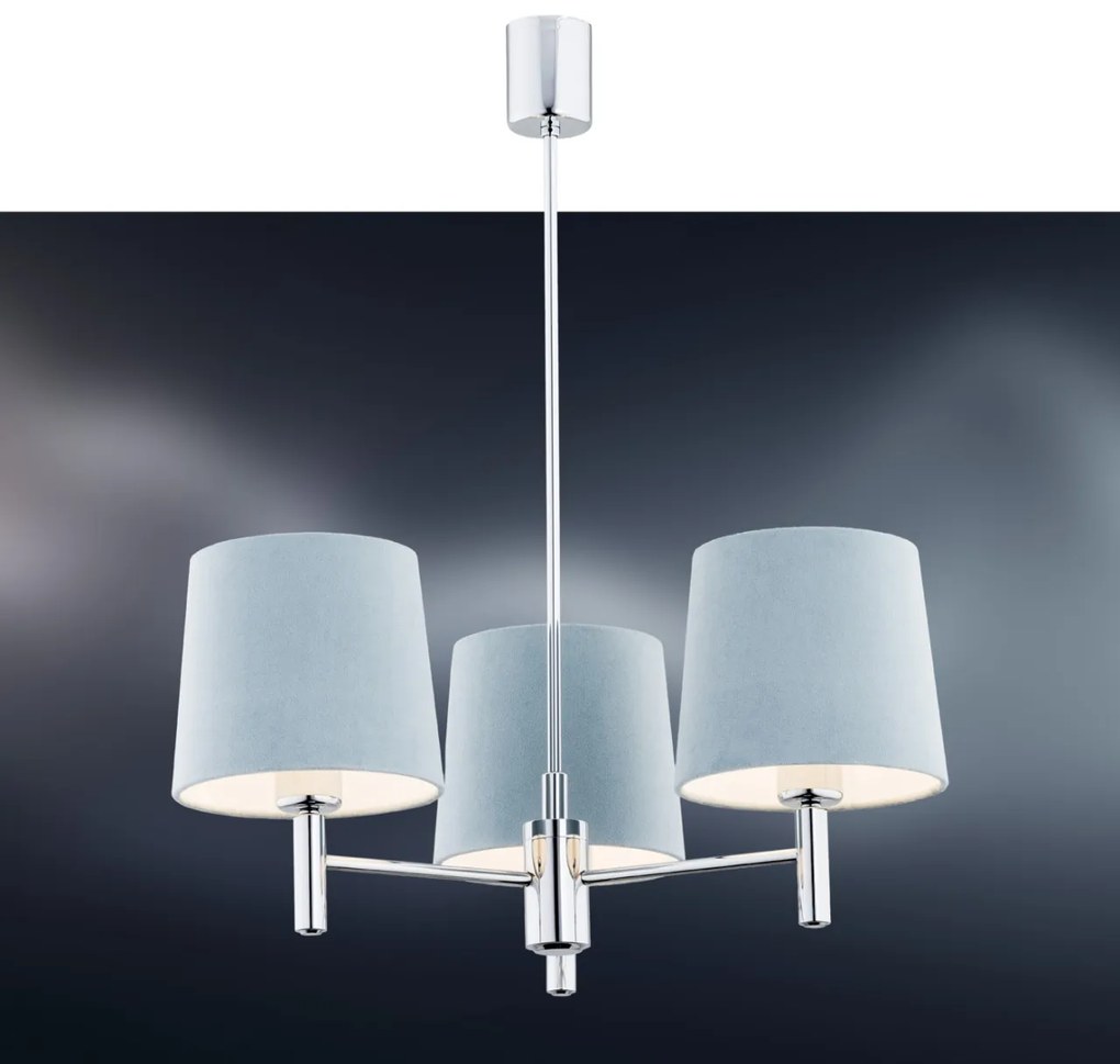 Candelabru modern design elegant BOLZANO 3L albastru