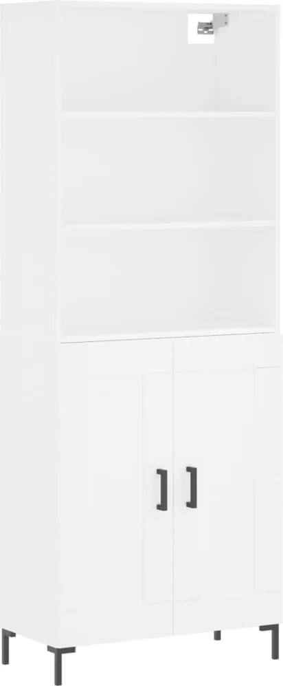 vidaXL Dulap înalt, alb, 69,5x34x180 cm, lemn compozit