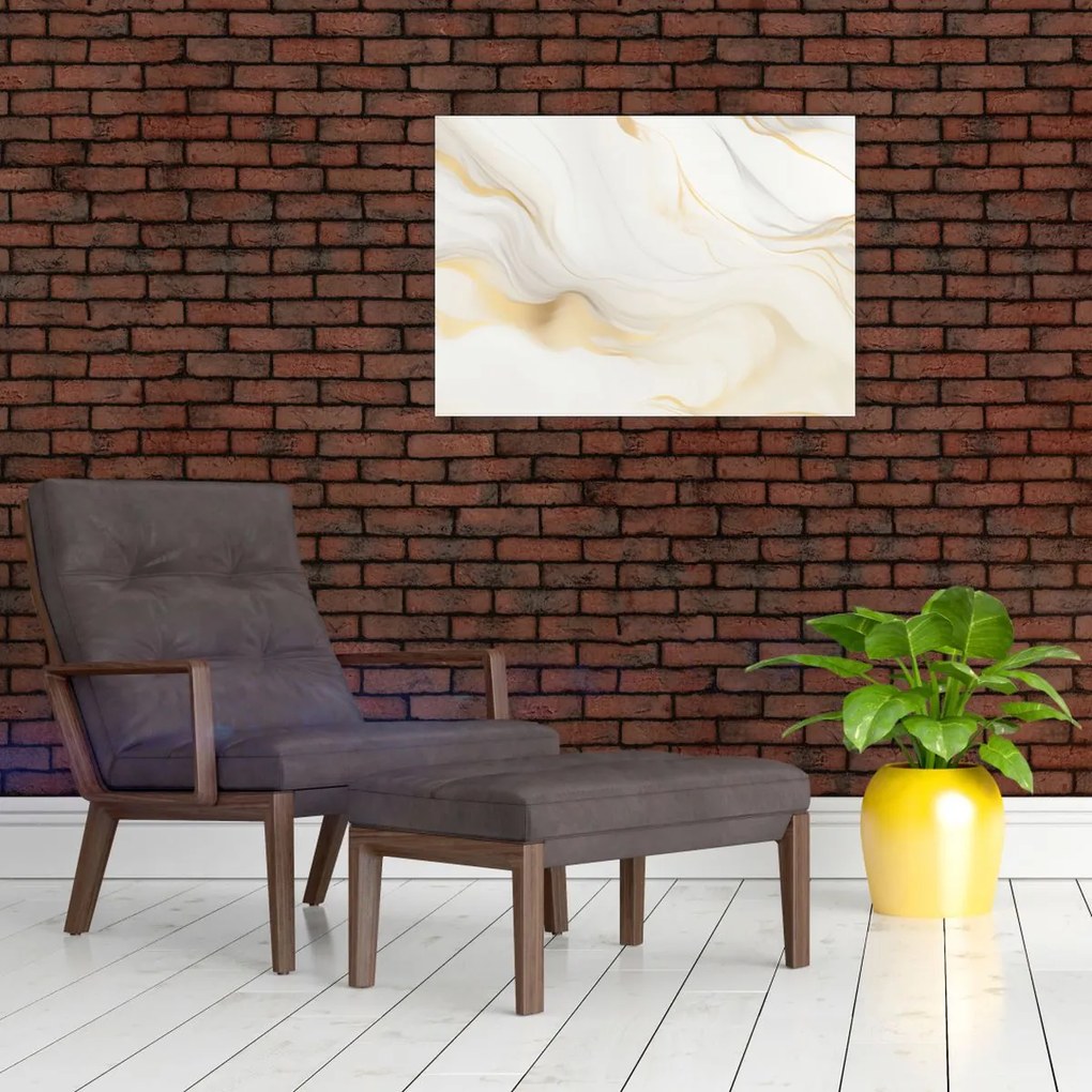 Tablou pe sticlă - Abstracție cu decor (70x50 cm)