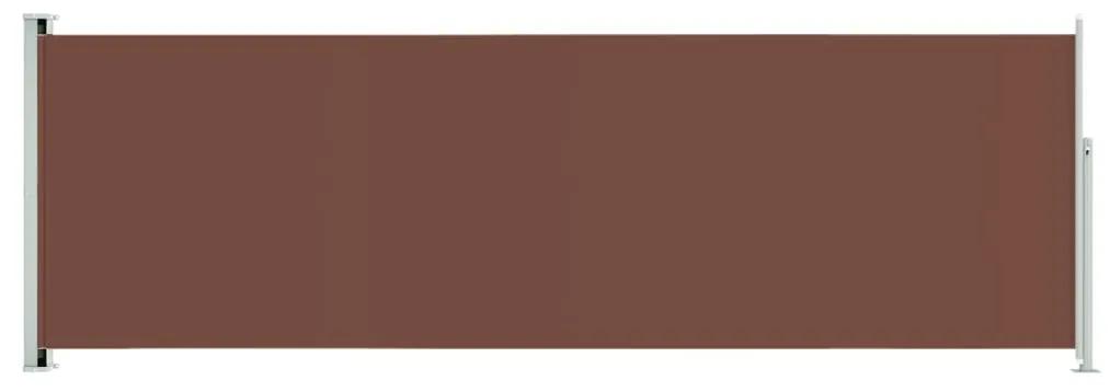 Copertina laterala retractabila de terasa, maro, 200x600 cm Maro, 200 x 600 cm
