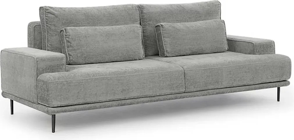 Canapea Nicole - Material șenil gri Perfect Harmony 85 / picioare negre