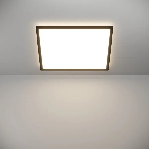 Plafonieră LED de exterior Eglo 901444 ROVITO 17W/230V 50x50 cm IP44 negru