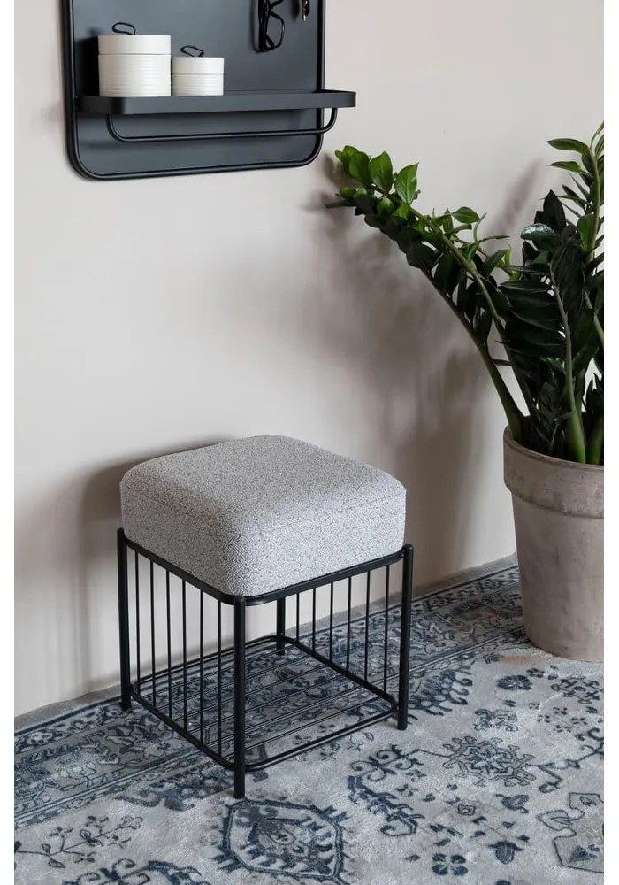 Taburet gri deschis Milou – White Label