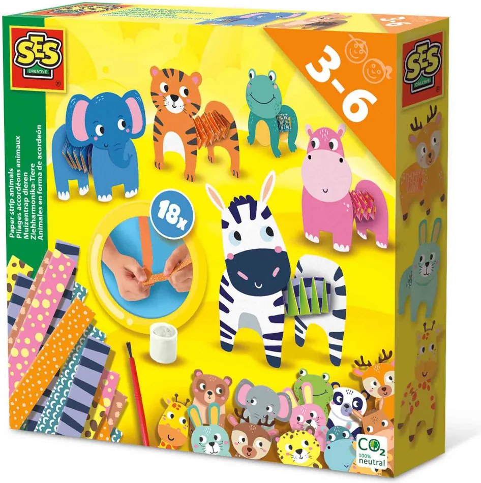Set creativ copii - Animale din benzi de hartie