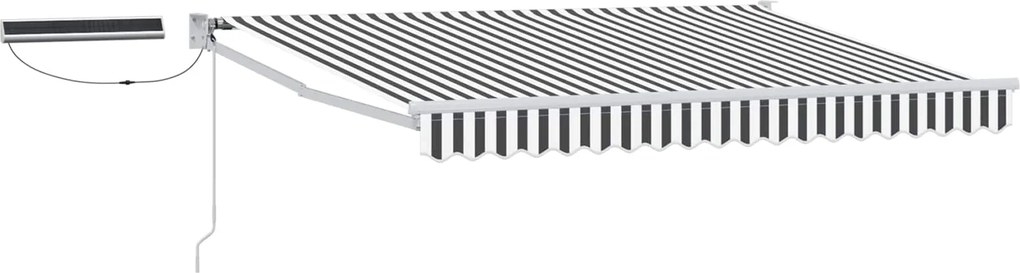 vidaXL Cort electric retractabil Antracit și Alb 2,5 x 2 m