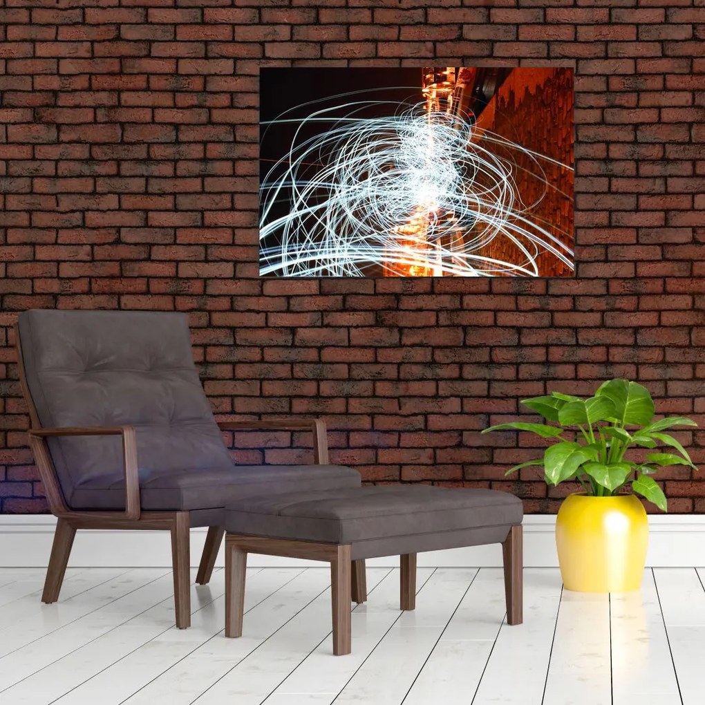 Tablou cu valuri de lumini (90x60 cm)