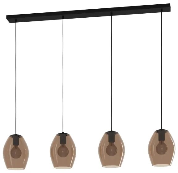 Lustră pe cablu Eglo 390162 ESTANYS 4xE27/40W/230V maro