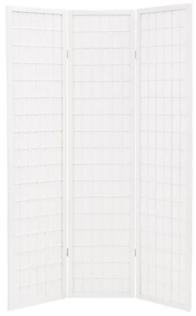 245905 vidaXL Paravan pliabil cu 3 panouri, stil japonez, 120x170 cm, Alb