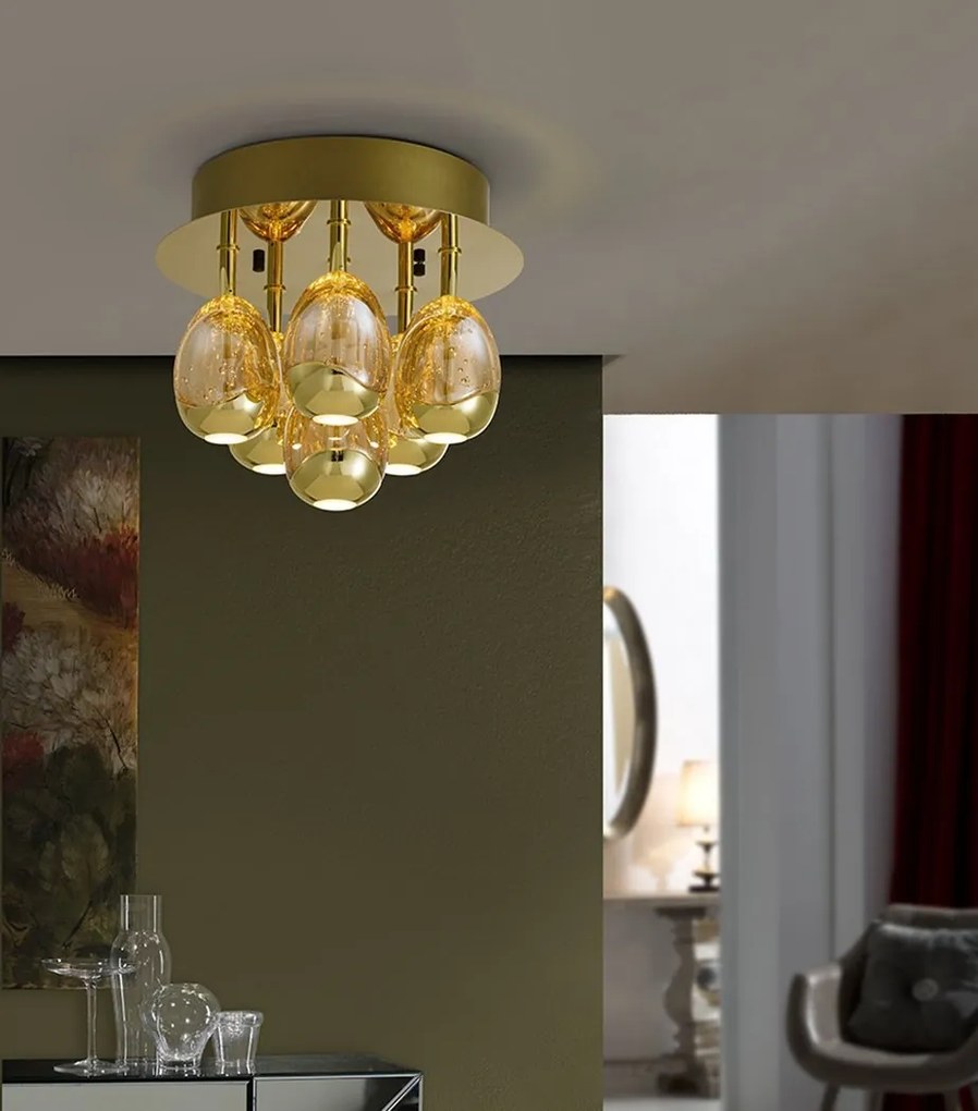 Lustra LED aplicata design modern Rocio aurie