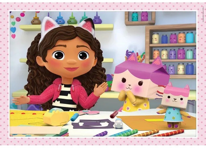 Gabby's Dollhouse Activities Puzzle 4 în 1 Clementoni
