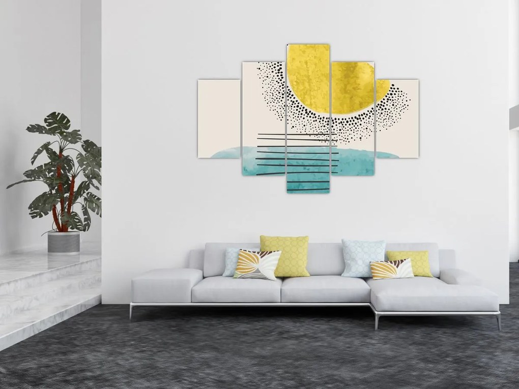 Tablou - pictură abstractă de plajă N⁰2 (150x105 cm)