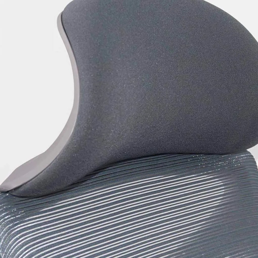 Scaun ergonomic SYYT 9502 gri, rabatabil cu suport de picioare