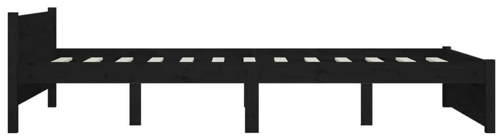Cadru de pat cu sertare, negru, 160x200 cm Negru, 160 x 200 cm